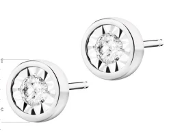 Sale Apart Kolczyki z białego złota z brylantami - 0,20 ct - próba 585