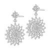 Sale Apart Kolczyki z białego złota z brylantami - rozety - 1,21 ct - próba 585