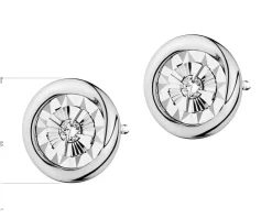 Apart Kolczyki z białego złota z brylantami - 0,04 ct - próba 585< Kolczyki Z Diamentami