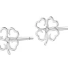 Apart Kolczyki z białego złota z diamentami - koniczyny - 0,008 ct - próba 375< Kolczyki Z Diamentami