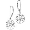 Best Apart Kolczyki z białego złota z diamentami - drzewka - 0,01 ct - próba 585