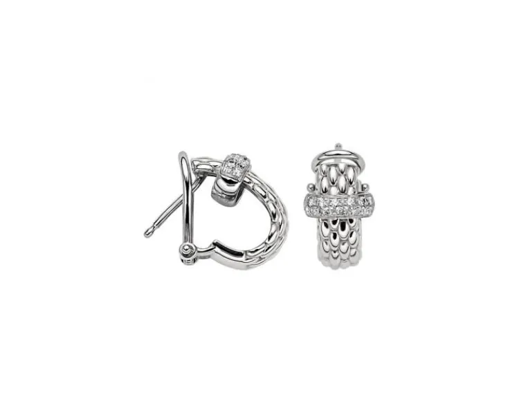 Fope Kolczyki z białego złota z brylantami - 0,20 ct - próba 750< Kolczyki Z Diamentami