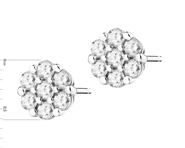 Apart Kolczyki z białego złota z brylantami laboratoryjnymi - 0,37 ct - próba 585< Kolczyki Z Diamentami