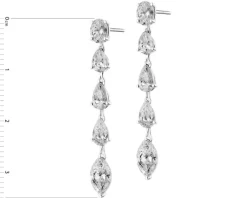 Sale Apart Kolczyki z białego złota z diamentami - 3,09 ct - próba 750