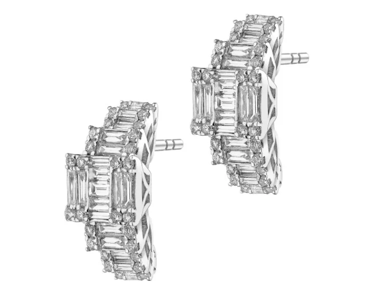 Apart Kolczyki z białego złota z diamentami - 1,54 ct - próba 750< Kolczyki Z Diamentami