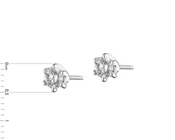 Apart Kolczyki z białego złota z brylantami - 0,40 ct - próba 585< Kolczyki Z Diamentami