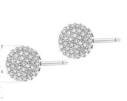 Online Apart Kolczyki z białego złota z diamentami - 0,20 ct - próba 585
