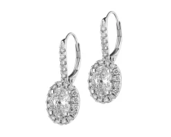 Hot Apart Kolczyki z białego złota z diamentami - VS2/H - 2,70 ct - próba 750