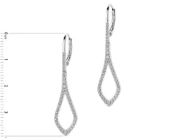 Outlet Apart Kolczyki z białego złota z brylantami - 0,45 ct - próba 585