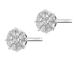 New Apart Kolczyki z białego złota z diamentami - 0,66 ct - próba 585