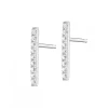 Discount Apart Kolczyki z białego złota z diamentami - 0,05 ct - próba 375