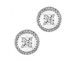 Apart Kolczyki z białego złota z diamentami - koła - 0,33 ct - próba 585< Kolczyki Z Diamentami