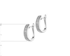 Sale Apart Kolczyki z białego złota z diamentami - koła - 0,89 ct - próba 585