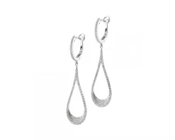 Discount Apart Kolczyki z białego złota z diamentami - 0,46 ct - próba 585