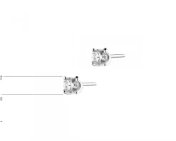 New Apart Kolczyki z białego złota z brylantami - 0,28 ct - próba 585