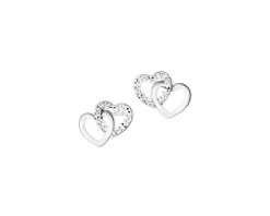 Apart Kolczyki z białego złota z diamentami - serca - 0,006 ct - próba 585< Wszystkie