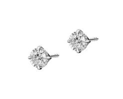 Outlet Apart Kolczyki z białego złota z brylantami - 0,16 ct - próba 585
