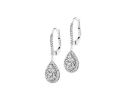 New Apart Kolczyki z białego złota z brylantami - 0,80 ct - próba 585