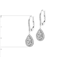 New Apart Kolczyki z białego złota z brylantami - 0,80 ct - próba 585