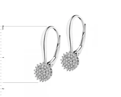 Hot Apart Kolczyki z białego złota z diamentami - 0,18 ct - próba 585