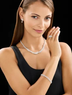 Discount Apart Kolczyki z białego złota z diamentami - 2,82 ct - próba 750