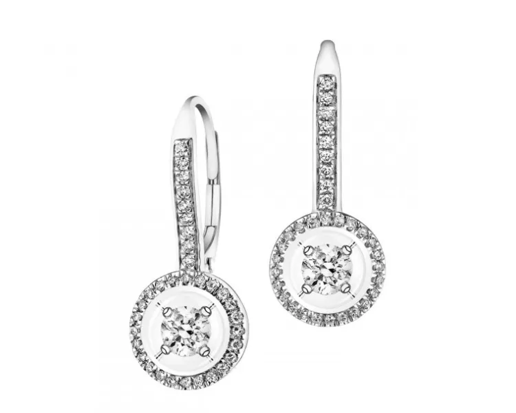 Apart Kolczyki z białego złota z diamentami - 0,33 ct - próba 750< Kolczyki Z Diamentami