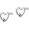 Apart Kolczyki z białego złota z diamentami - serca - 0,008 ct - próba 375< Wszystkie