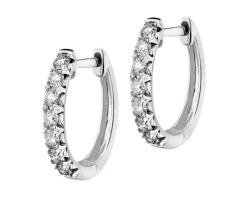 Apart Kolczyki z białego złota z brylantami - koła - 0,50 ct - próba 585< Kolczyki Z Diamentami