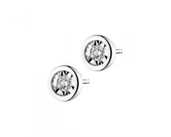 Apart Kolczyki z białego złota z brylantami - 0,10 ct - próba 375< Kolczyki Z Diamentami