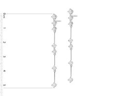 Outlet Apart Kolczyki z białego złota z brylantami - 1,06 ct - próba 750