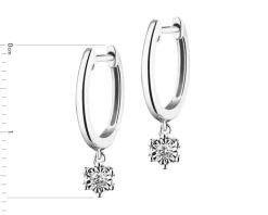 Apart Kolczyki z białego złota z brylantami - 0,05 ct - próba 375< Kolczyki Z Diamentami