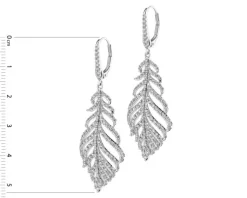 Apart Kolczyki z białego złota z brylantami - piórka - 2,50 ct - próba 750< Wszystkie