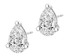 Online Apart Kolczyki z białego złota z diamentami laboratoryjnymi - 0,81 ct - próba 585