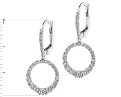 Sale Apart Kolczyki z białego złota z brylantami - 1,12 ct - próba 585