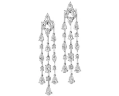 Outlet Apart Kolczyki z białego złota z diamentami - 7,25 ct - próba 750