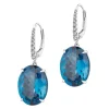 Apart Kolczyki z białego złota z brylantami i topazami London Blue - próba 585< Kolczyki Z Diamentami