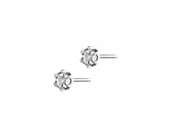 Outlet Apart Kolczyki z białego złota z brylantami - 0,02 ct - próba 375