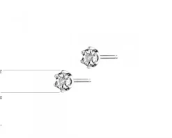 Outlet Apart Kolczyki z białego złota z brylantami - 0,02 ct - próba 375