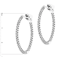 Online Apart Kolczyki z białego złota z brylantami - koła - 1,00 ct - próba 585