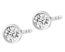 Apart Kolczyki z białego złota z brylantami laboratoryjnymi - 0,30 ct - próba 585< Wszystkie