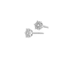 Outlet Apart Kolczyki z białego złota z brylantami - 0,45 ct - próba 585