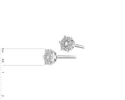 Outlet Apart Kolczyki z białego złota z brylantami - 0,45 ct - próba 585