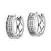 Apart Kolczyki z białego złota z diamentami - koła - 0,14 ct - próba 585< Kolczyki Z Diamentami