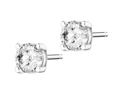 Apart Kolczyki z białego złota z brylantami laboratoryjnymi - 0,50 ct - próba 585< Kolczyki Z Diamentami