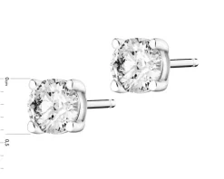 Apart Kolczyki z białego złota z brylantami laboratoryjnymi - 0,50 ct - próba 585< Kolczyki Z Diamentami