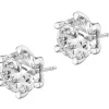 Best Apart Kolczyki z białego złota z brylantami laboratoryjnymi - 1,50 ct - próba 750
