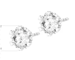 Apart Kolczyki z białego złota z brylantami - serca - 0,85 ct - próba 585< Kolczyki Z Diamentami