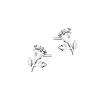 Apart Kolczyki z białego złota z diamentami - róże - 0,006 ct - próba 585< Kolczyki Z Diamentami