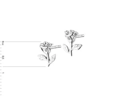 Apart Kolczyki z białego złota z diamentami - róże - 0,006 ct - próba 585< Kolczyki Z Diamentami