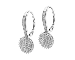 Apart Kolczyki z białego złota z diamentami - 0,38 ct - próba 585< Kolczyki Z Diamentami